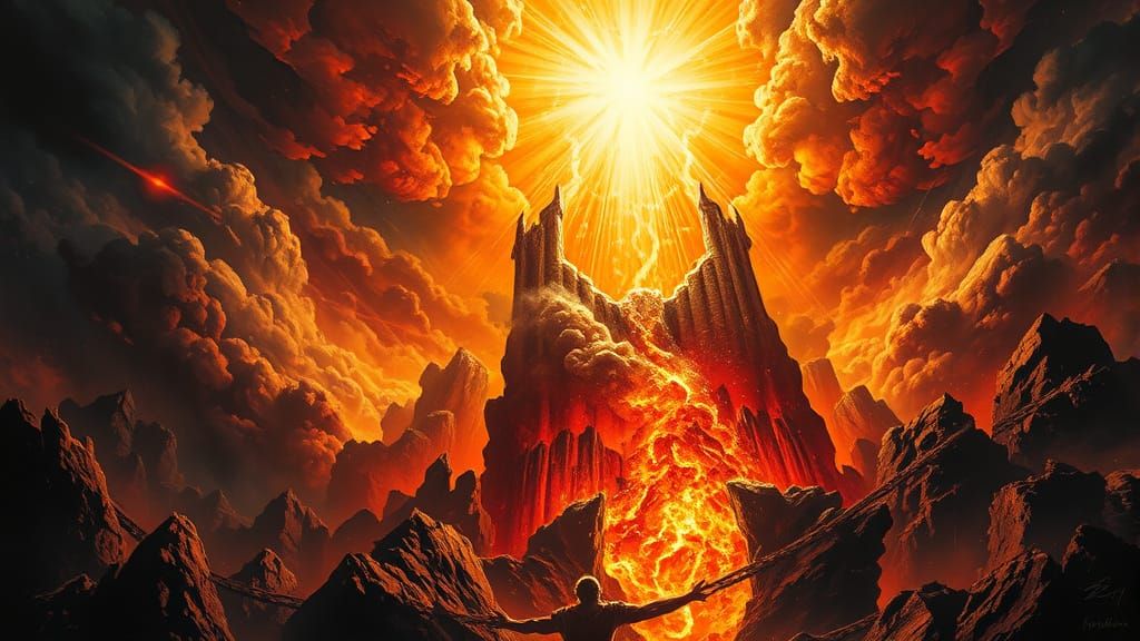 Divine Wrath Unleashed: Cosmic Storms and Fiery Judgment