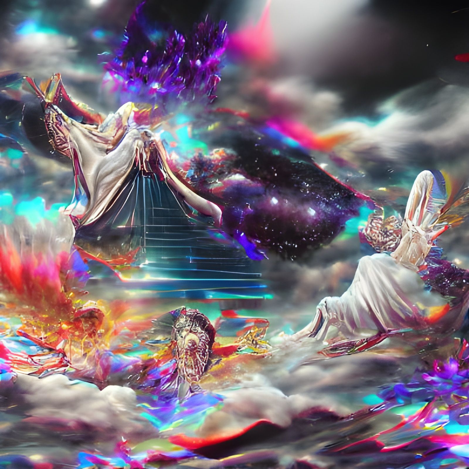 Astral Heavenly Tribulation in Mixed Media Style
