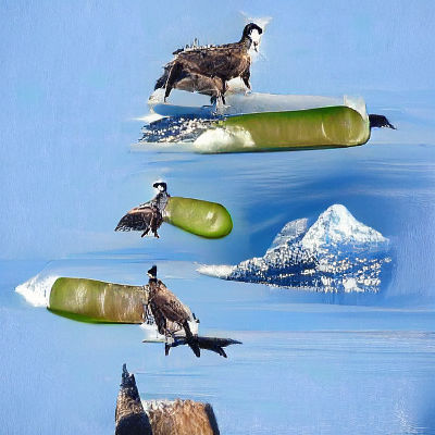Goose Balances on a Giant Pickle