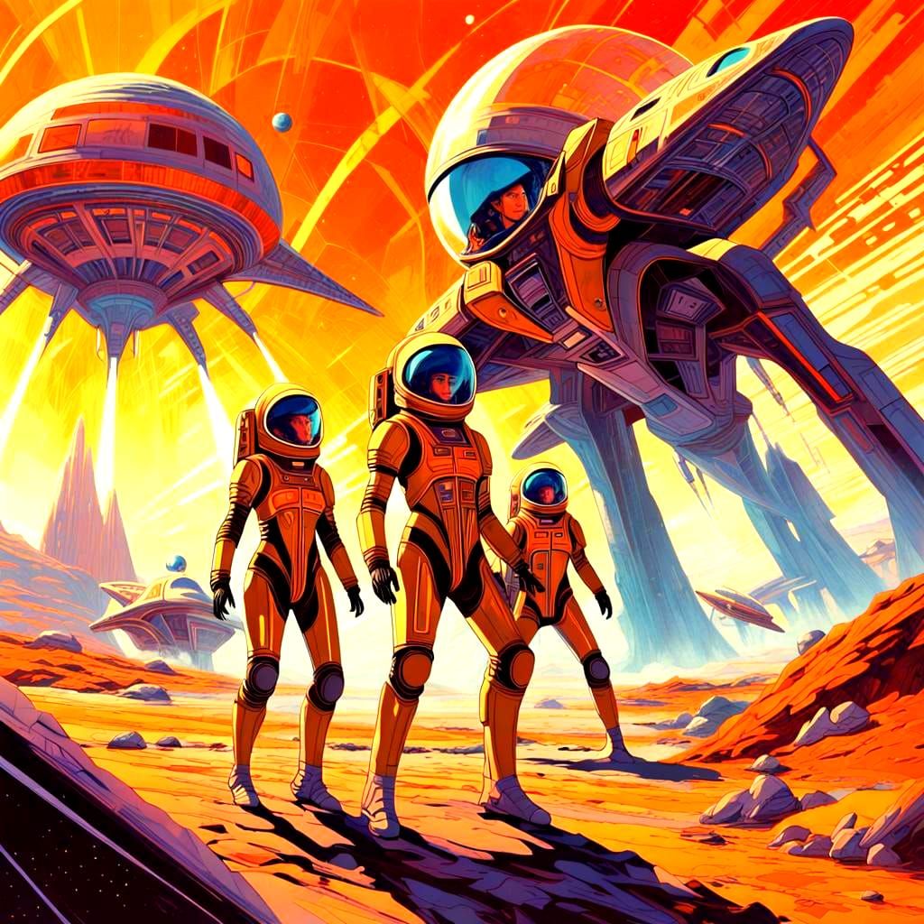 Retro Sci-Fi Magazine Cover: Hero Versus Aliens