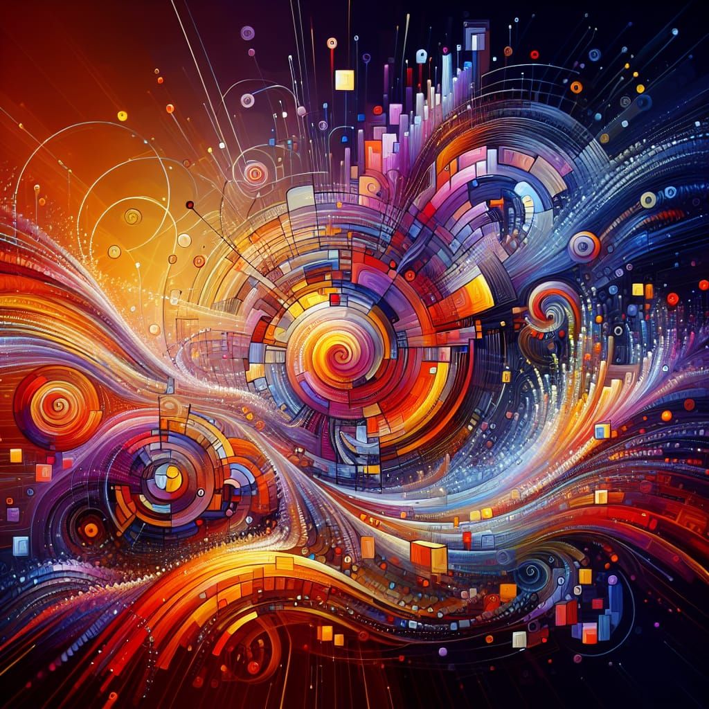 Dynamic Abstract Concept in Vibrant Colors