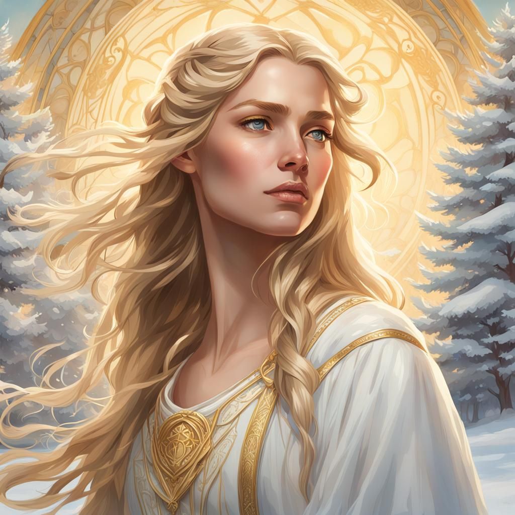 Lightbringer Portrait in Snowy Landscape