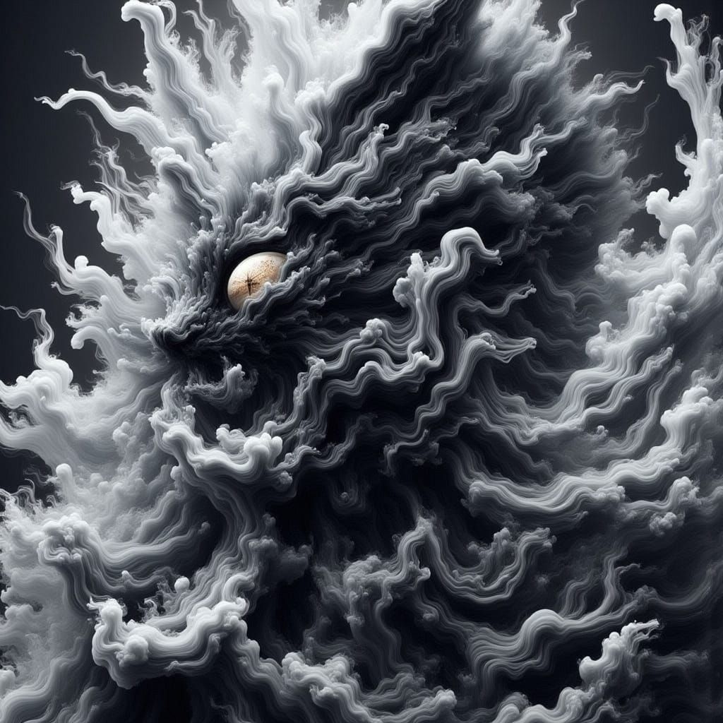 Metallic-Eyed Woman in Electric Light