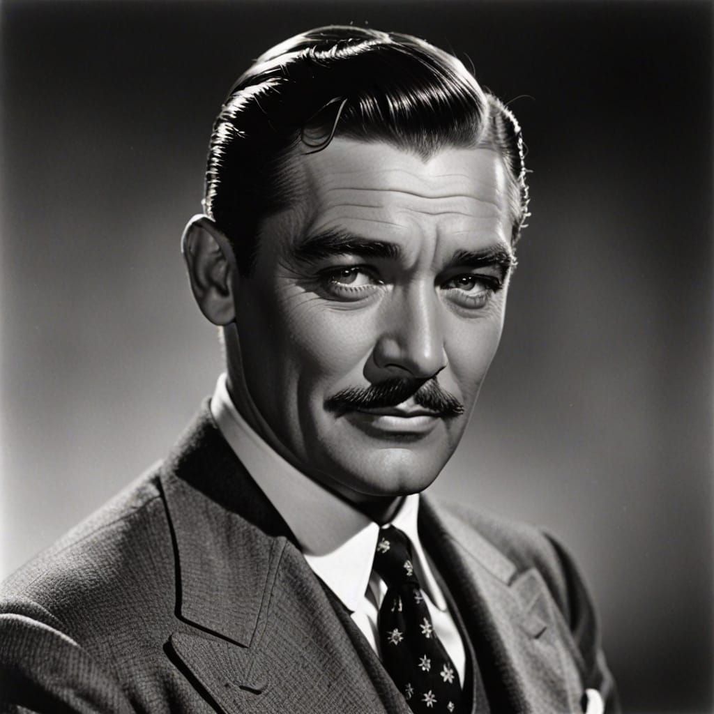Classic Hollywood Portrait: Clark Gable in Digital Art