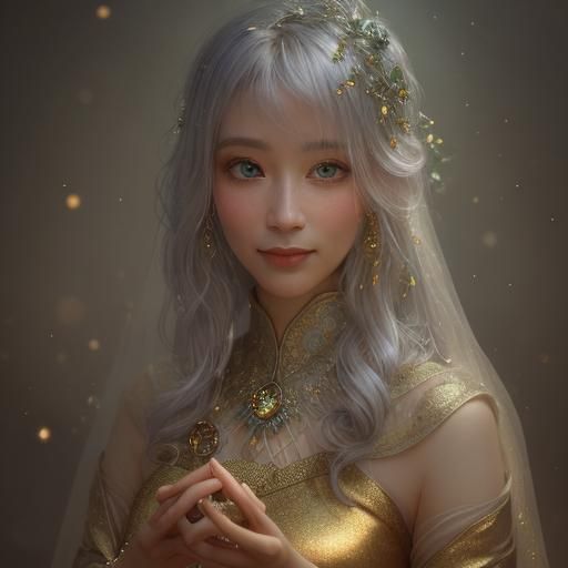 Enchanted Woman in Ethereal Light