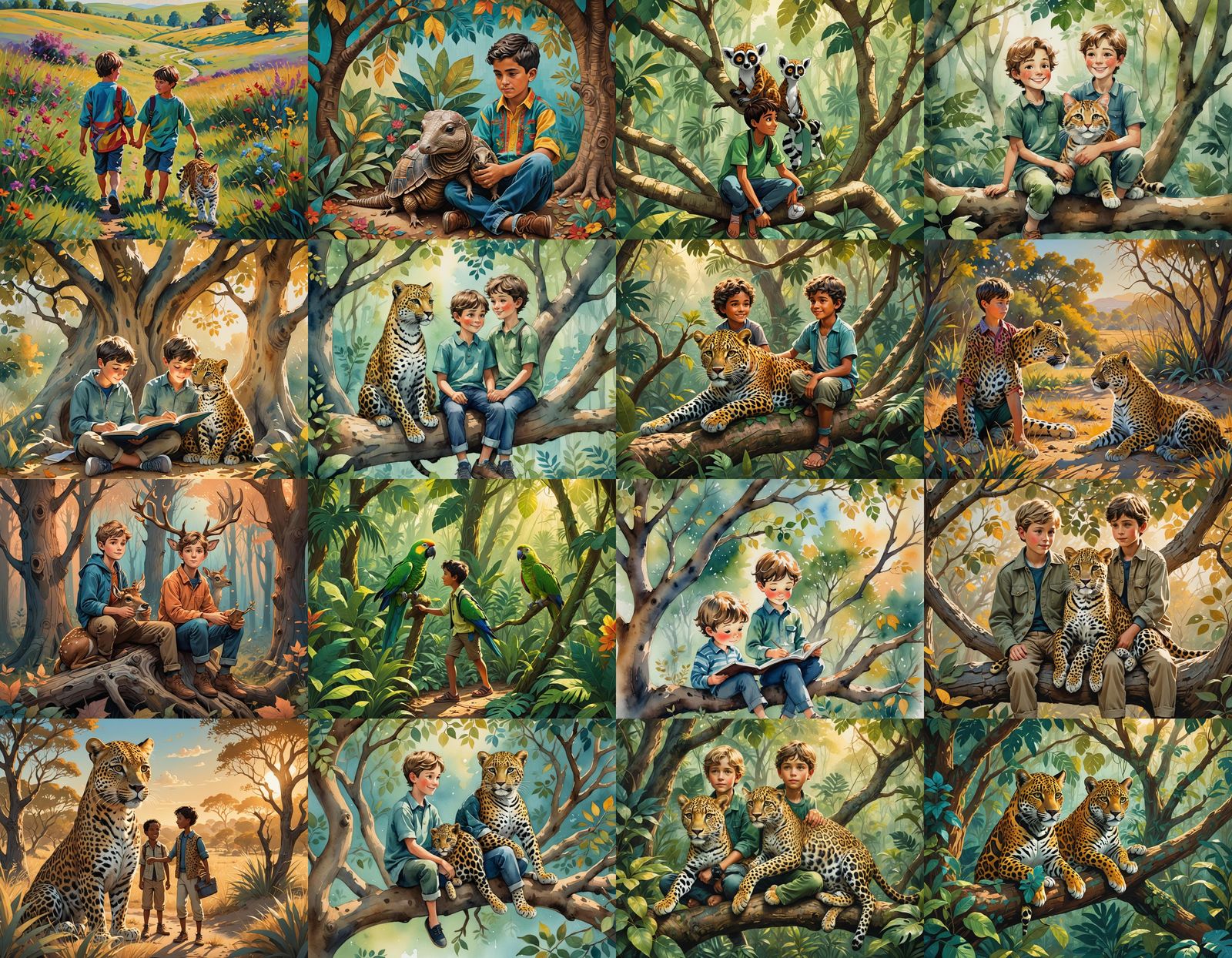 A Boy and His Leopard Friend