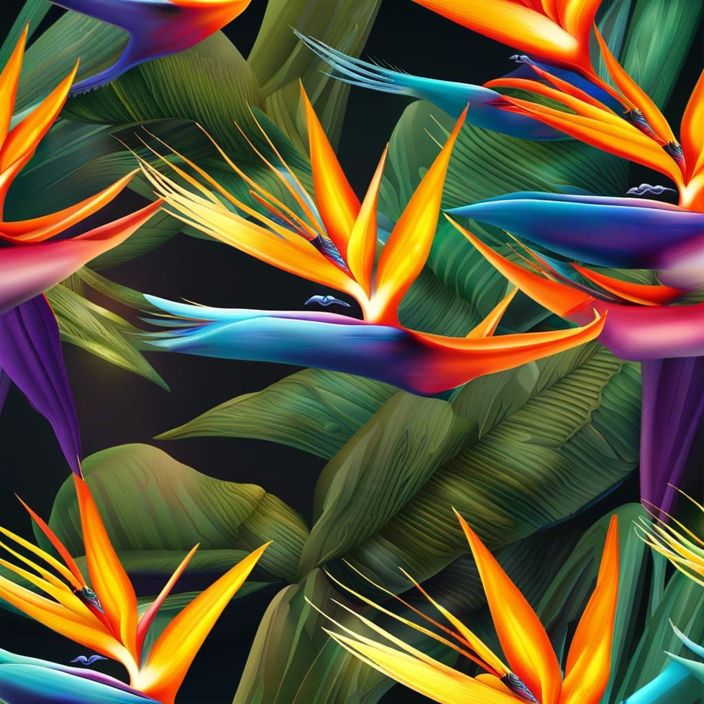 Bird of Paradise Wallpaper Design