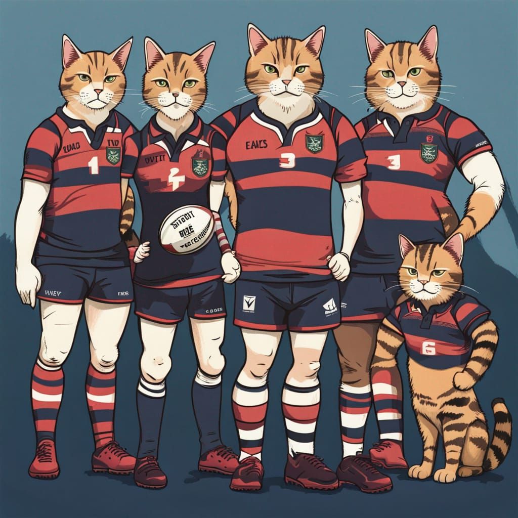 Tabby Cats Rugby Team: First Eleven