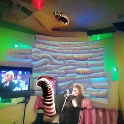 Beetlejuice Sandworm Sings Karaoke