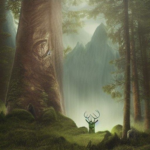 Loki Laufeyjarson in Detailed Forest Painting