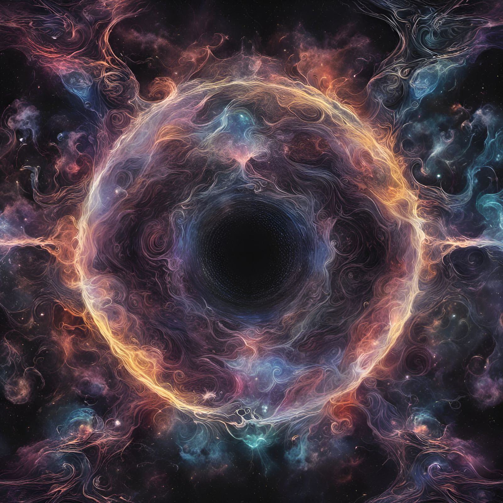 Galactic Collision between a Black Hole and a Wormhole.