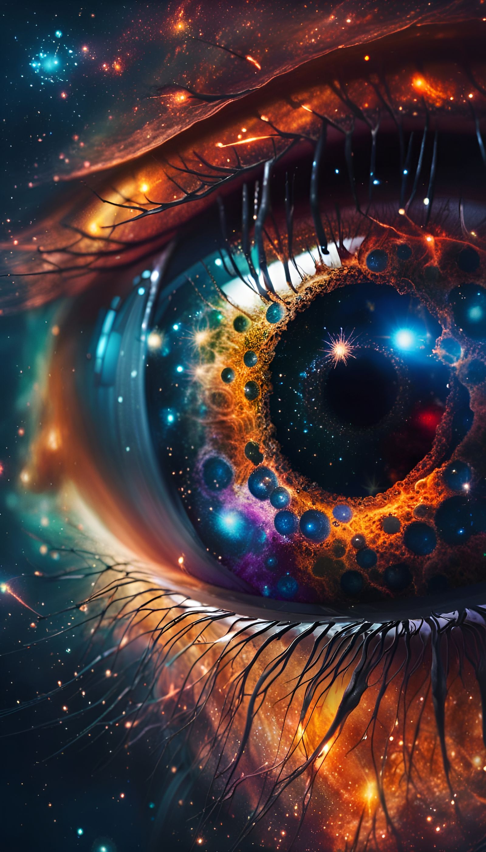 Cosmic Eye Reflecting Nebulae and Stars