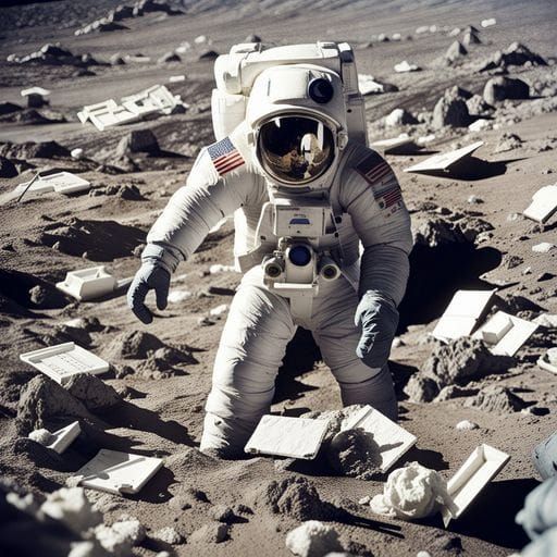 Human Trash on the Moon