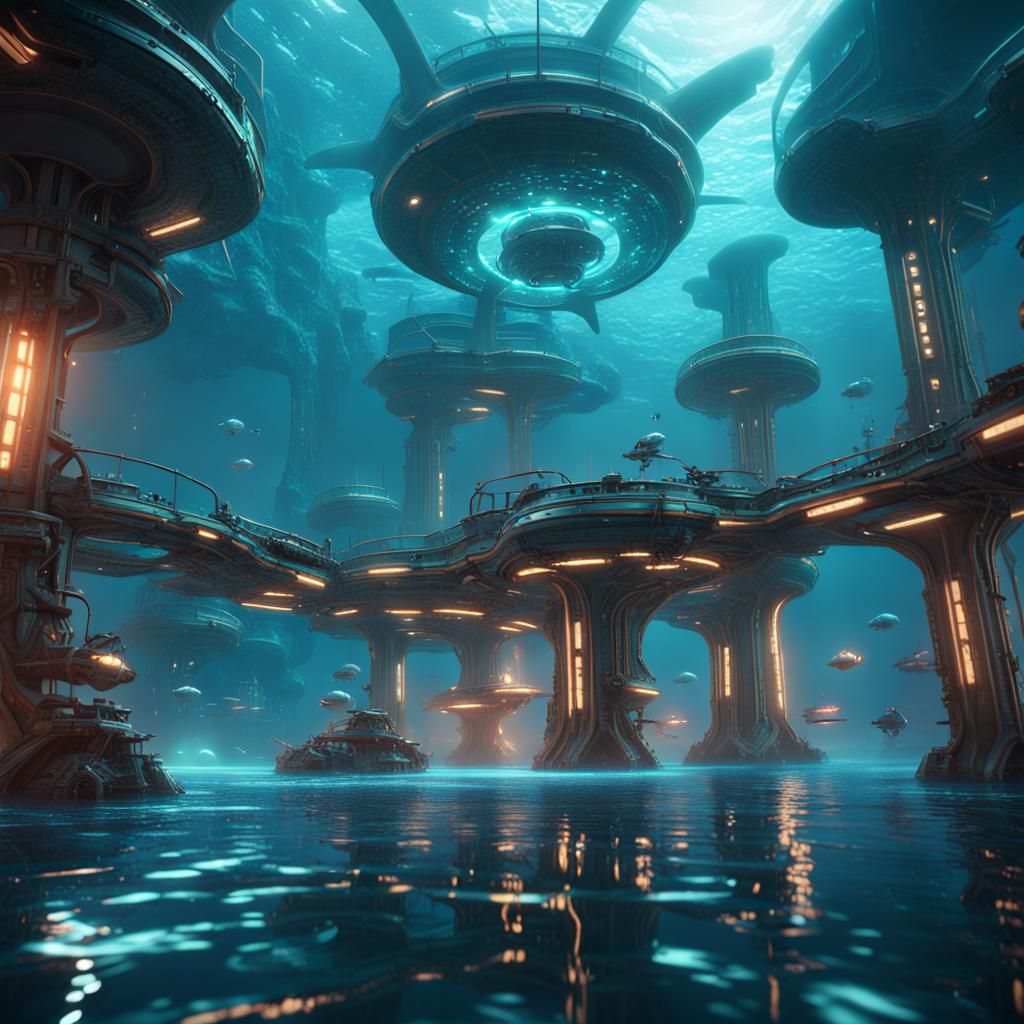Underwater Battle Station with Kinetic Weapons in Unreal Eng...