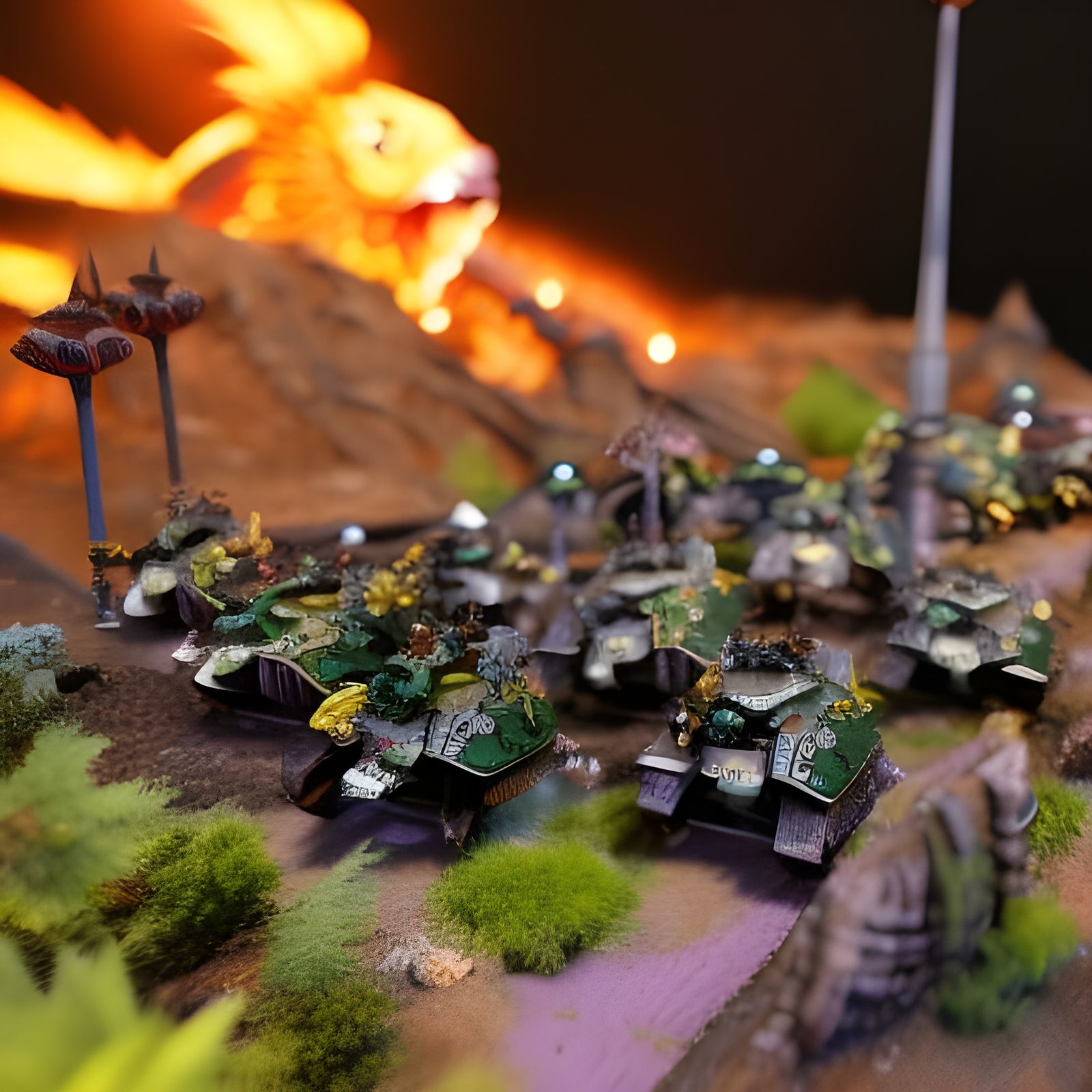 Diorama of battle of Hame 2nd Day the Rend Retreat