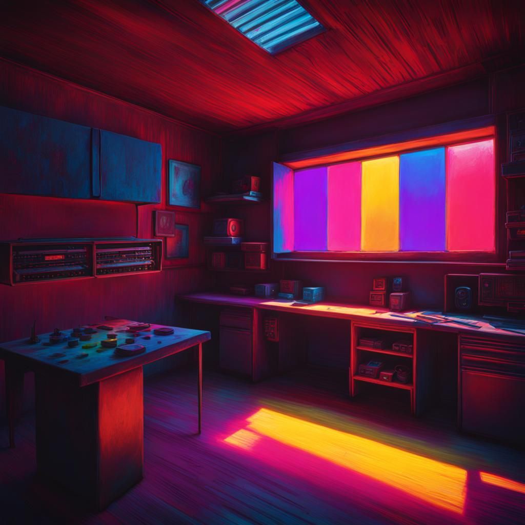 Horrific Glitchtrap in Hyperdetailed Brutalist Painting