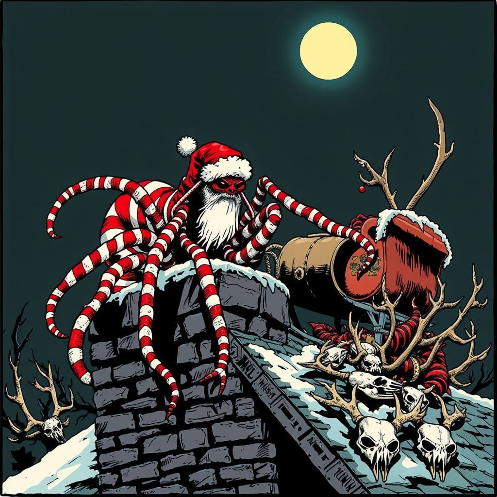 Striped Centipede Brings Nightmarish Christmas Cheer
