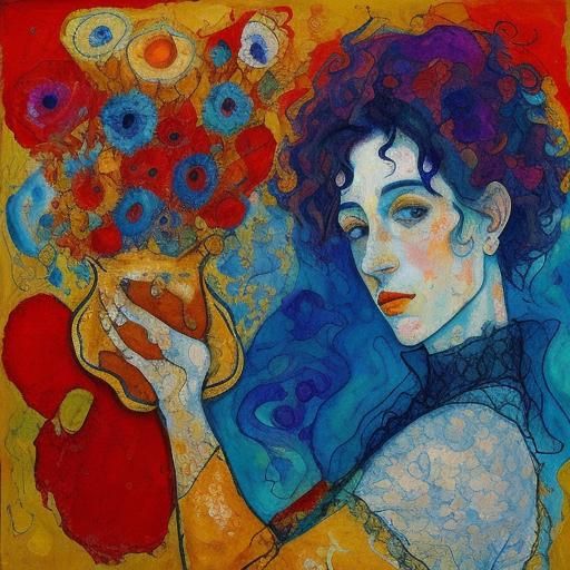 Teddy Bear with Honey Bar in Expressionist Style