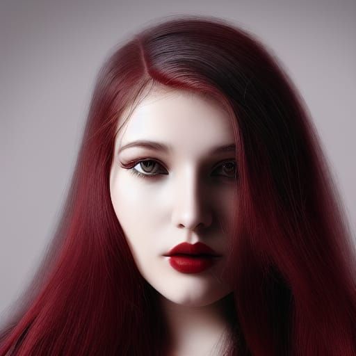 Hyper-Realistic Portrait of Woman with Red Braids