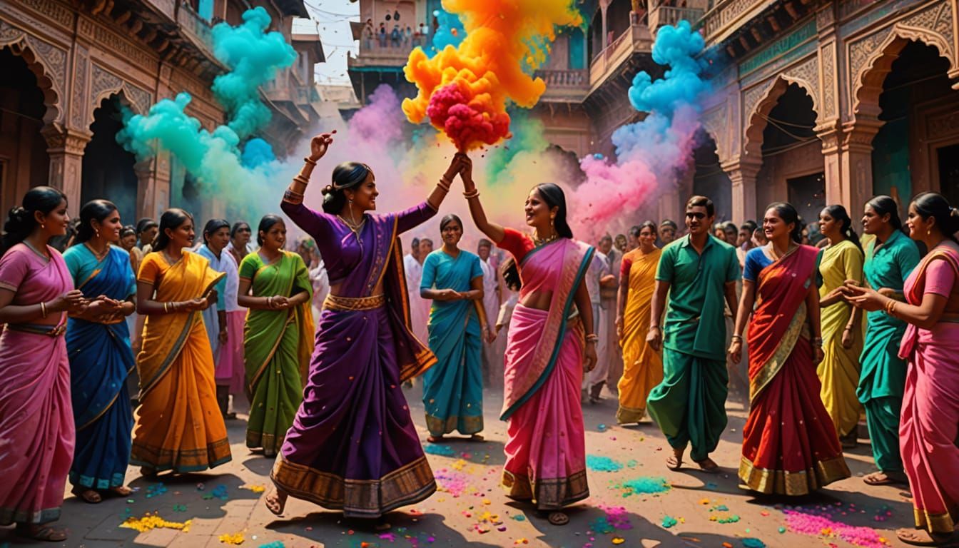 Vibrant Indian Festival in Full Color
