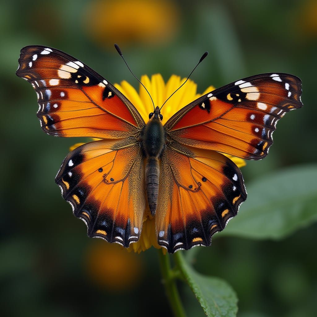 Egyptian Butterfly with Intricate Wing Patterns