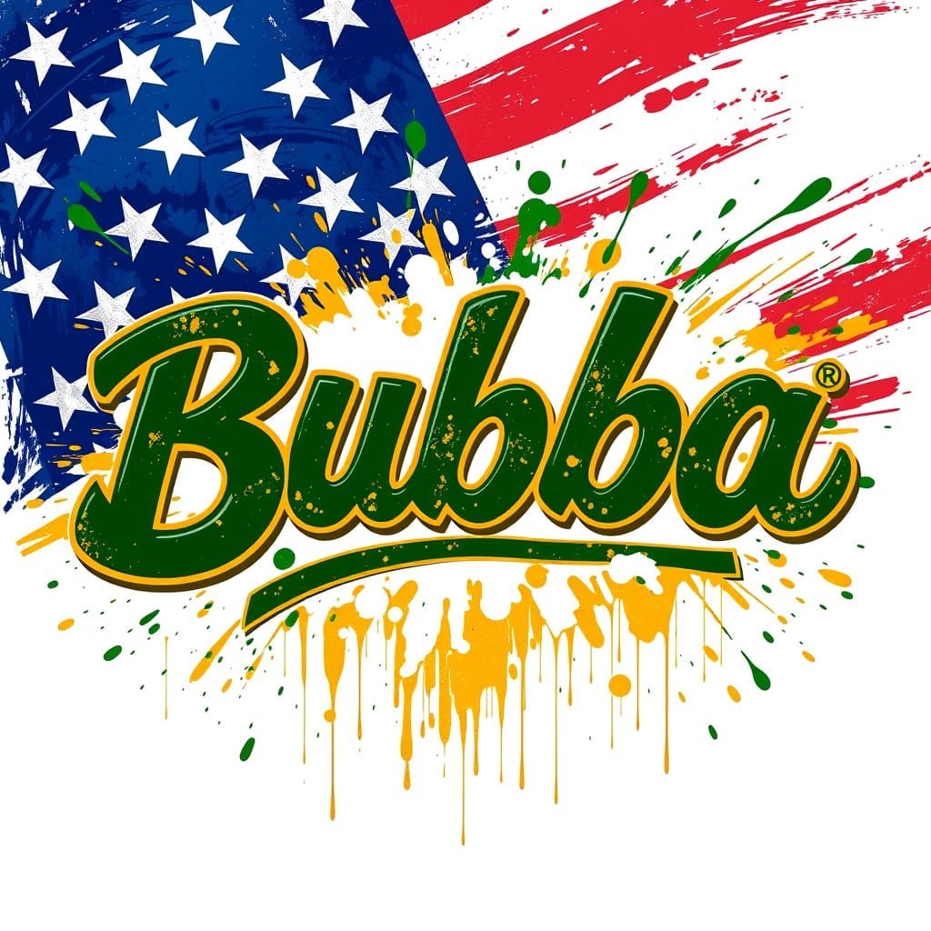 Bubba Logo in Cursive with Graffiti Art Style