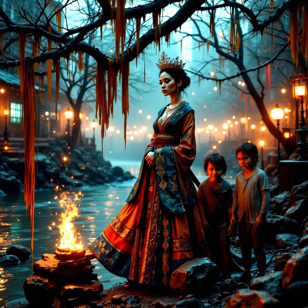 Queen Crone: Riverbank Portrait in Dark Urban Fantasy