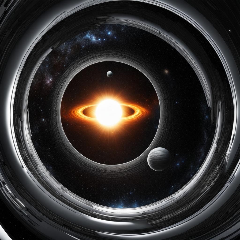 Interstellar Black Hole with Polygon Planets