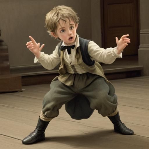 Oliver twist learning the
Mumbo Cha cha to the left the pick...