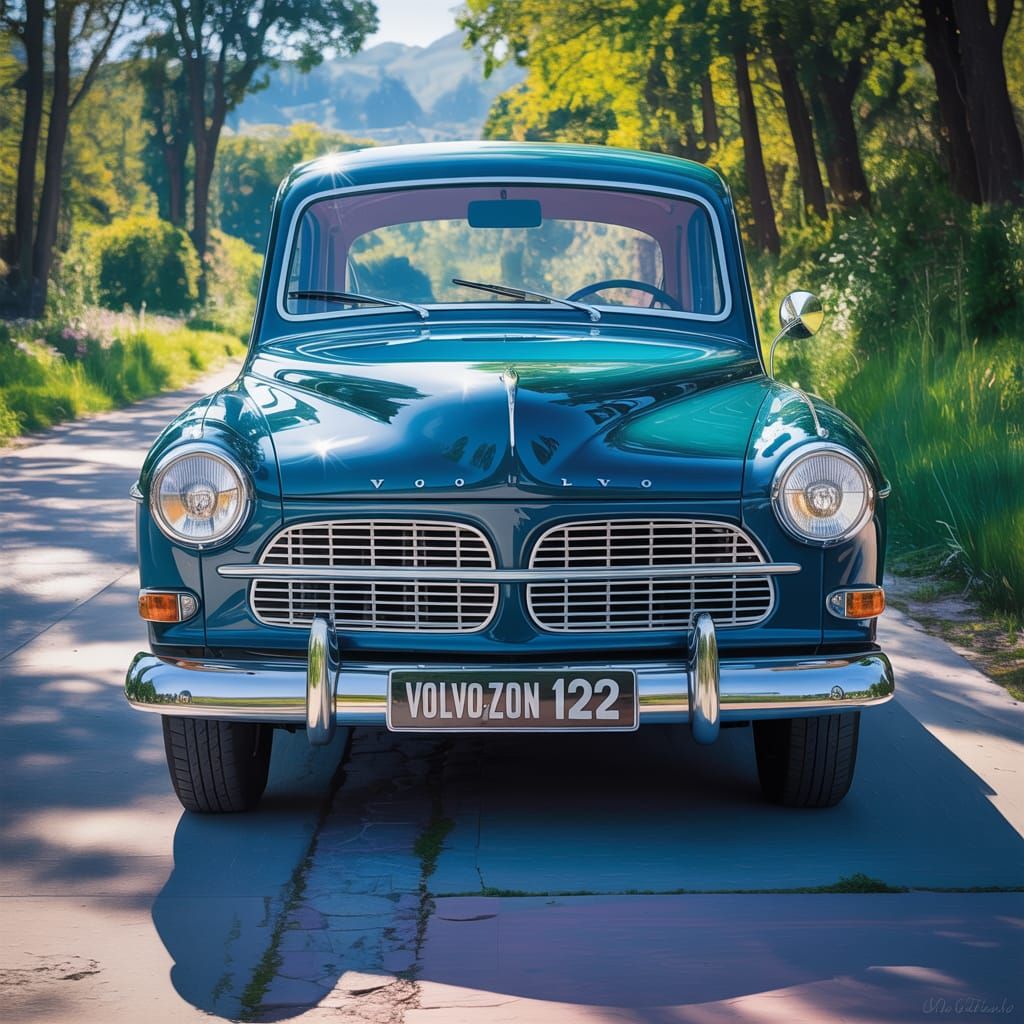 Volvo Amazon 122 in Art Nouveau Style