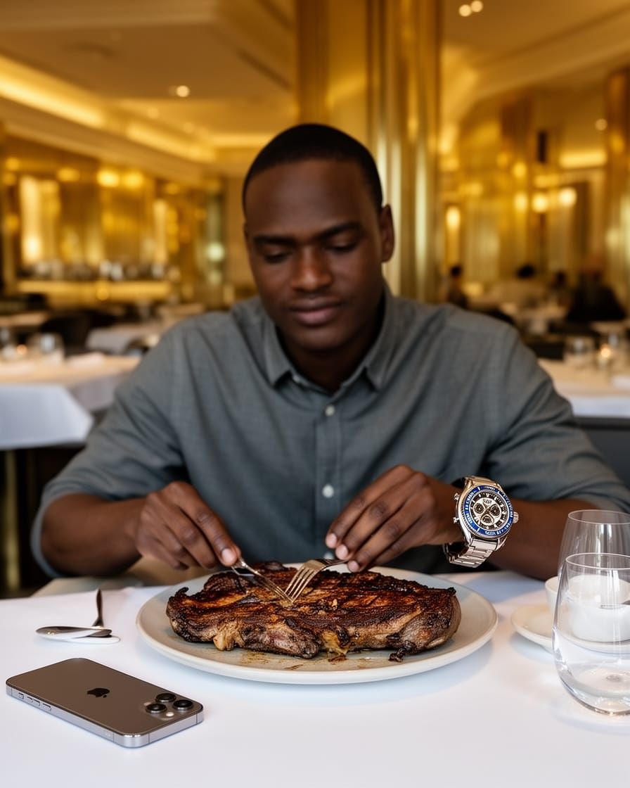 Hyper-Realistic Photo of Dining at Calido Restaurant