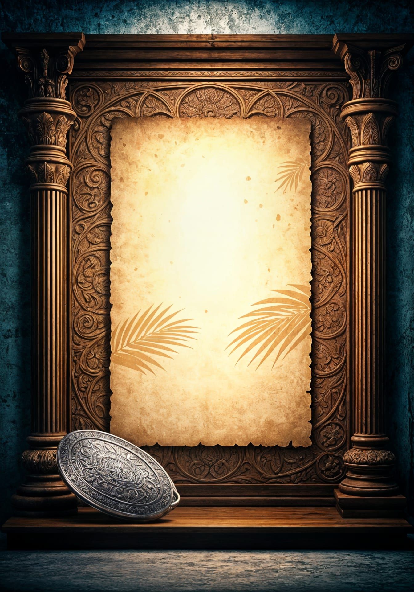 Ornate Blessing Page with Golden Accents