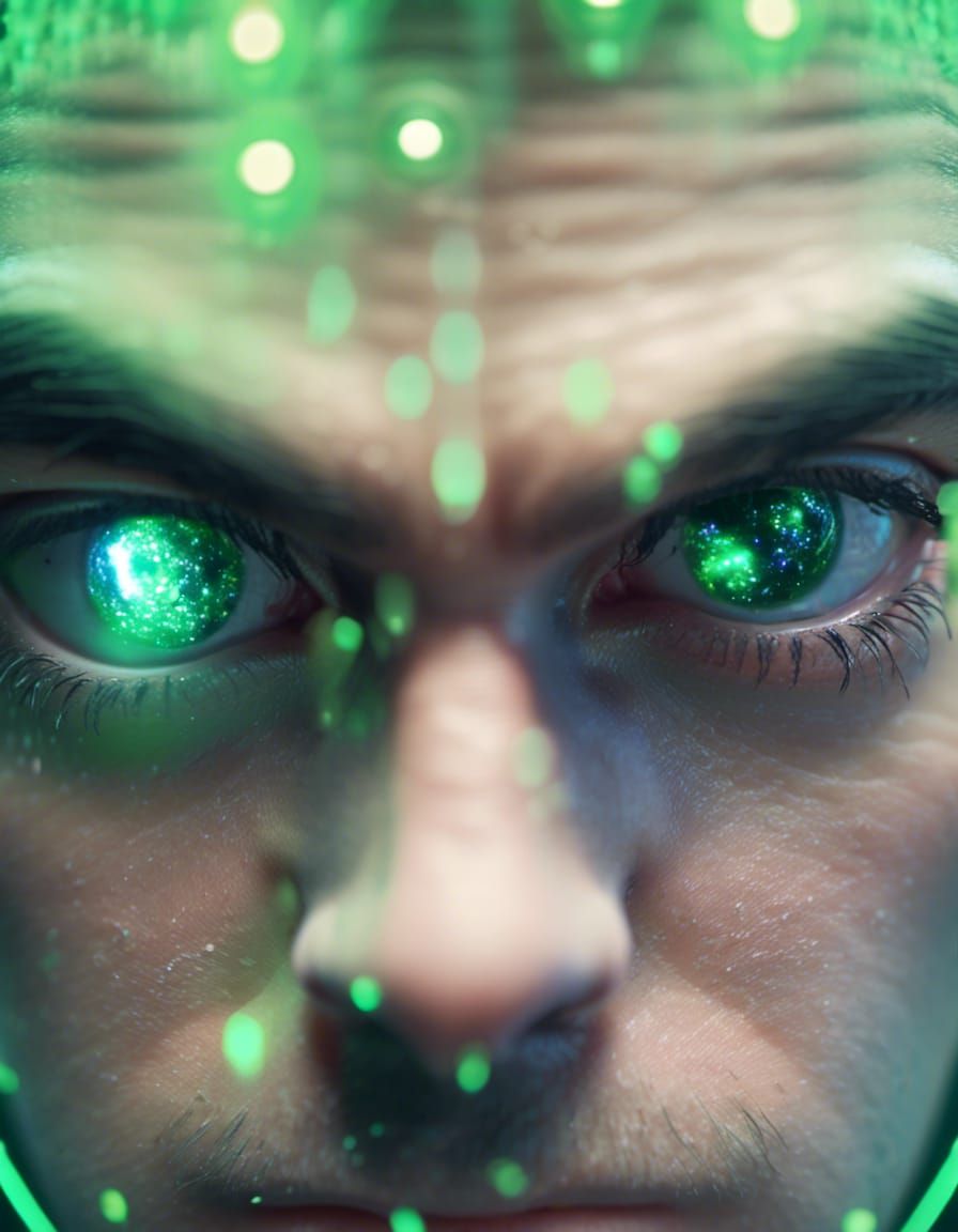 Galactic Reflections: Cybernetic Eyes Reveal Cosmos