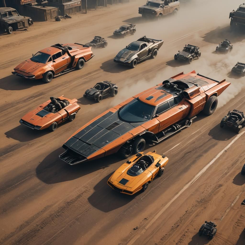 Cyberpunk Mad Max Landspeeder Cloud Car