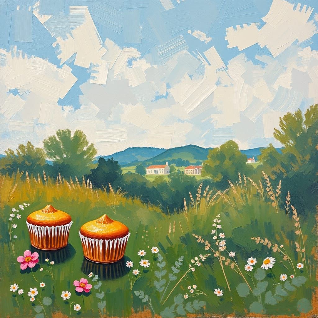 Impressionistic Picnic by the Water