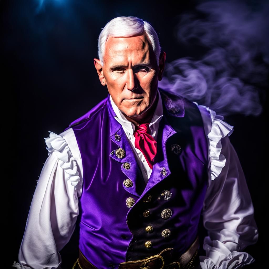 Mike Pence in Colonial Piratecore Style Portrait