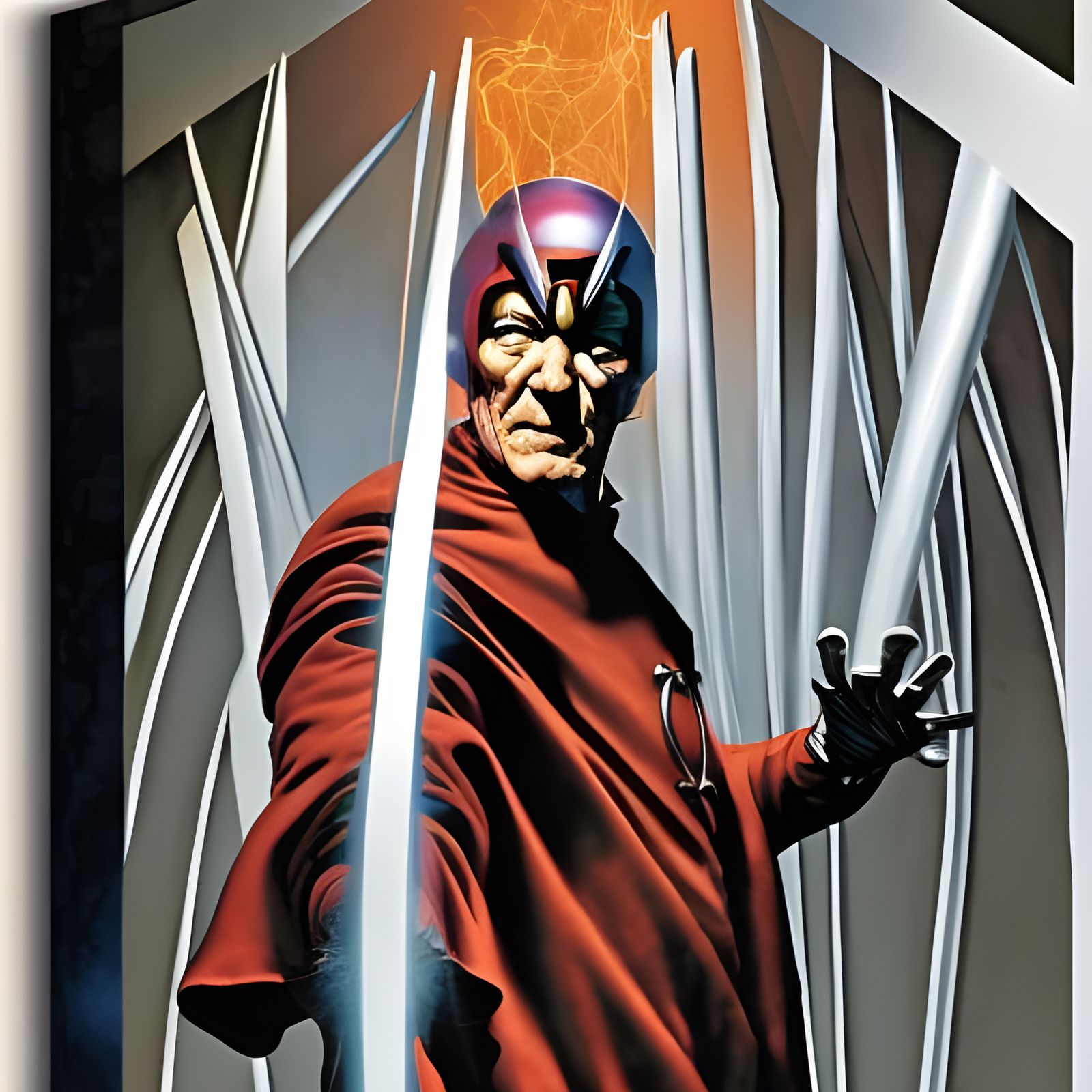 Magneto Manipulating Metal: Comic Book Style