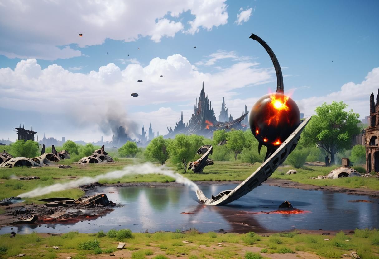 Apocalyptic Alien Invasion: Cinematic Digital Matte Painting