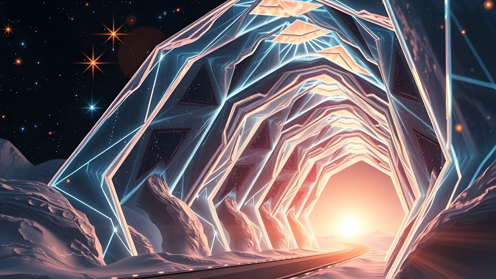 Cosmic Plasma Tunnels in Ethereal Starlight