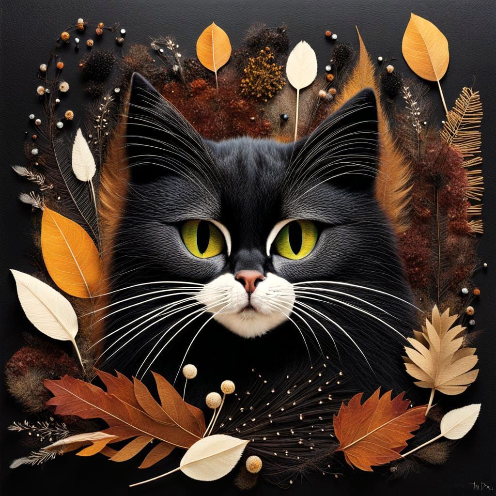 Surreal Cat Collage Inspired by Dreamscape Art