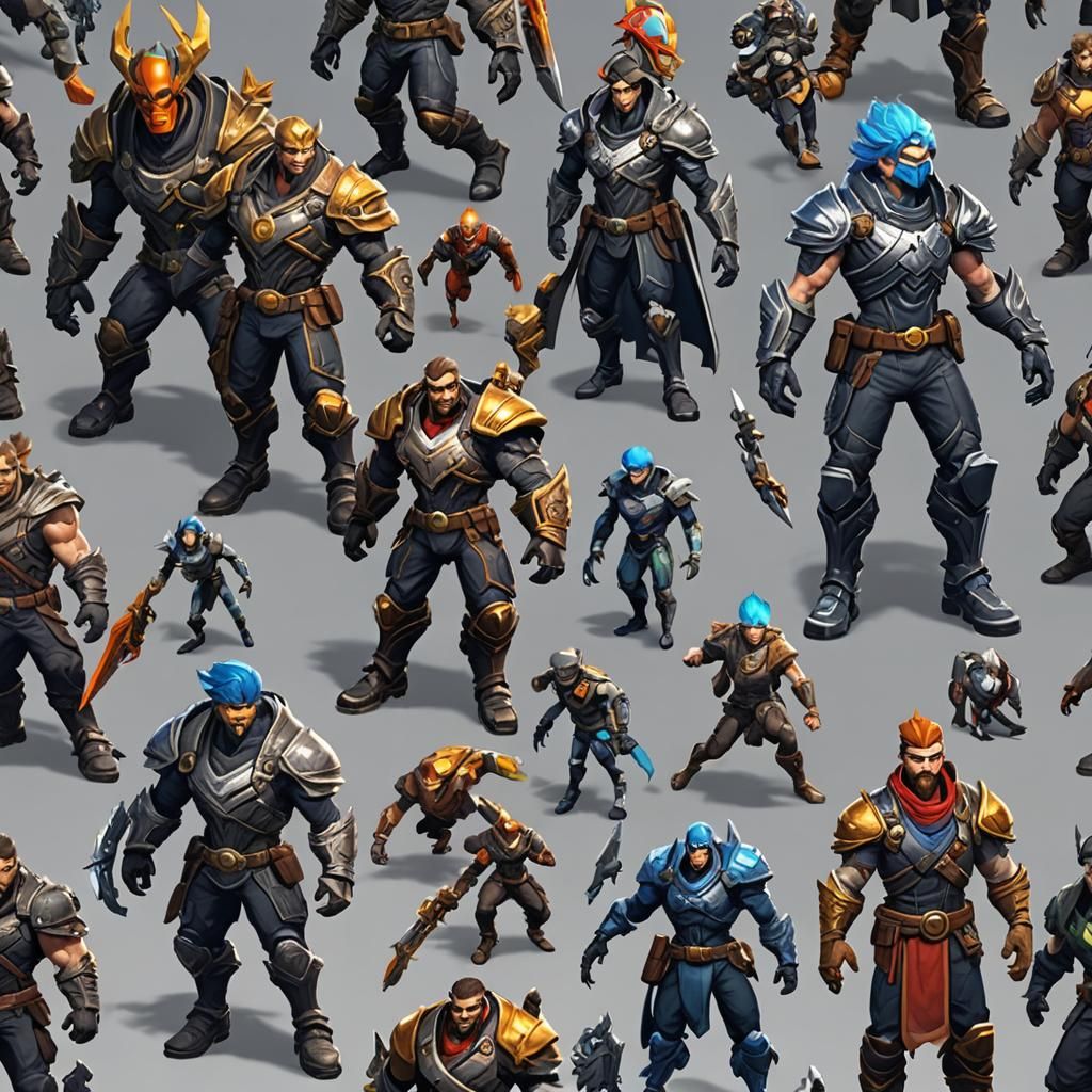 Hyperdetailed Video Game Hero for Platform Game