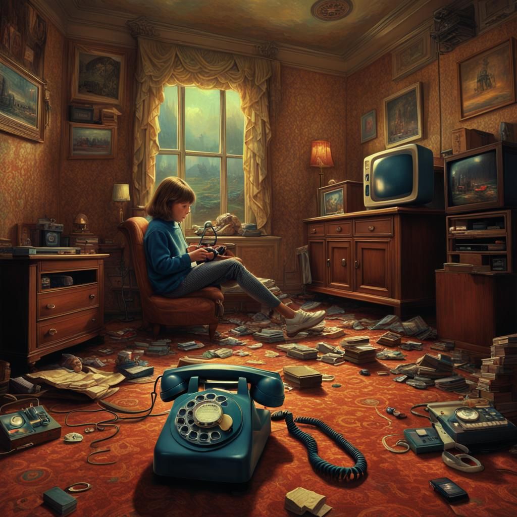 1980s Girl's Room: Detailed Digital Matte Painting