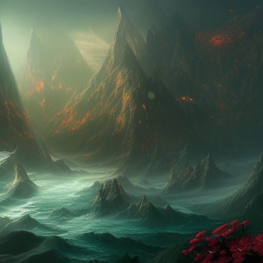 Fantastical Matte Painting in Deep Color