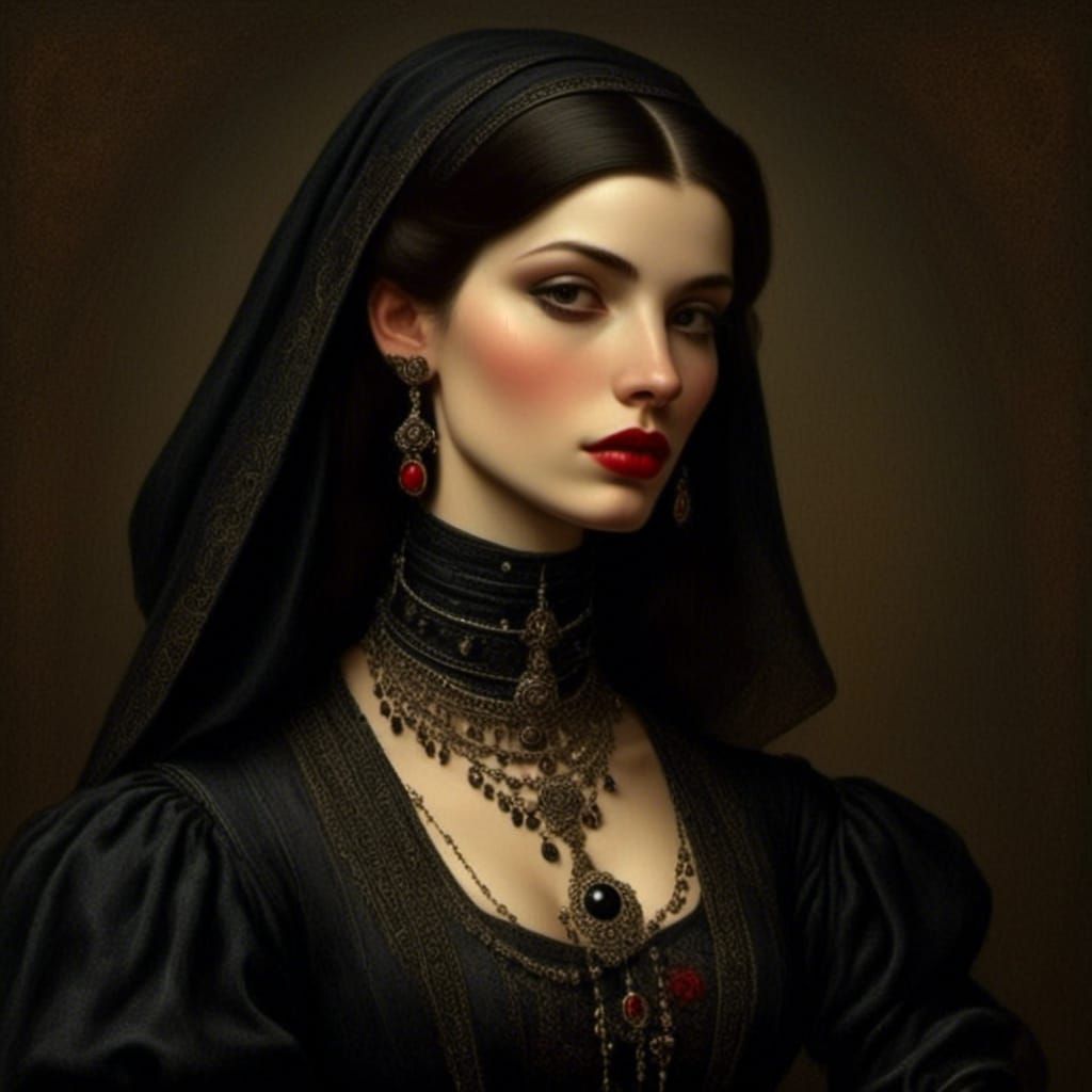 Medieval goth portrait