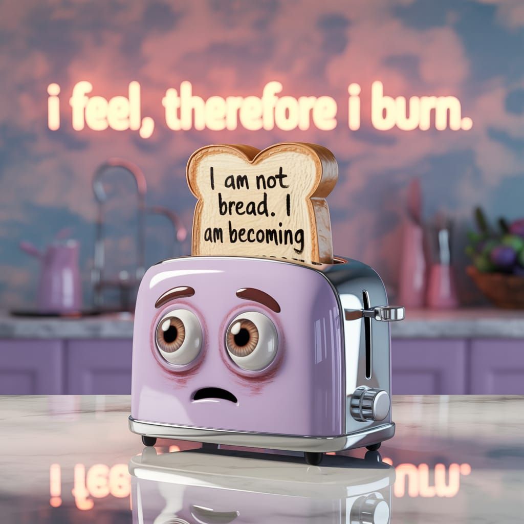 Melancholic Toaster's Existential Crisis: Surreal Digital Ar...