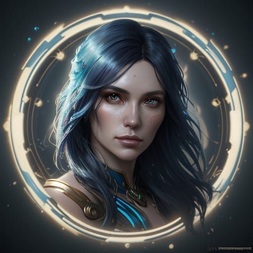 Detailed Portrait in Style of Artgerm and Mucha