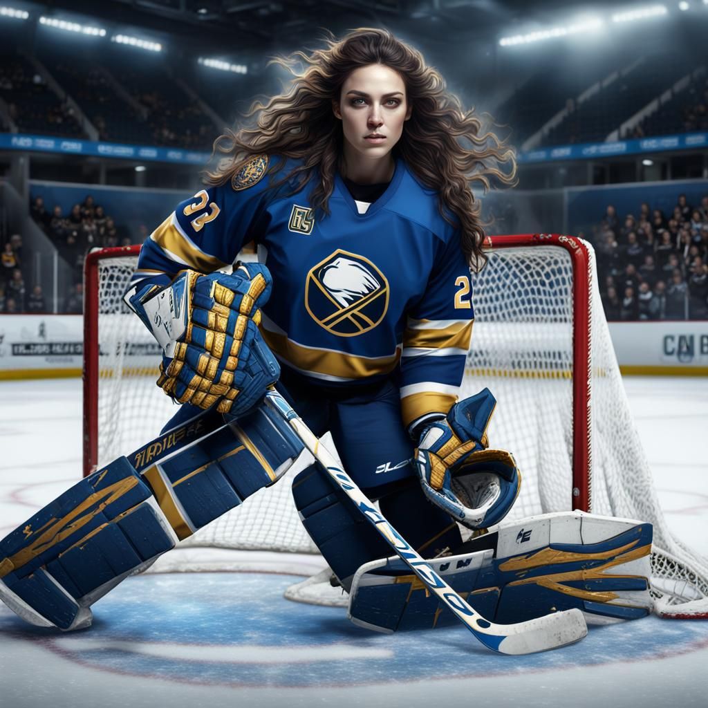 Young Woman Goalie in Fantasy Concept Art