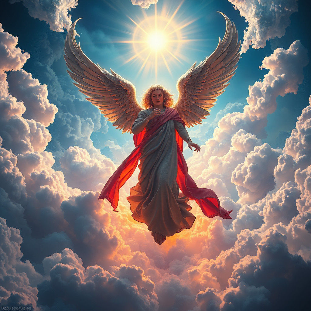 Heavenly Angel in Surreal Fantasy Art Style