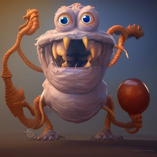 Lovecraftian Cookie Monster Portrait in Unreal Engine 5