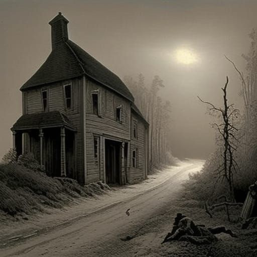 Eerie Road Inspired by Gustave Doré